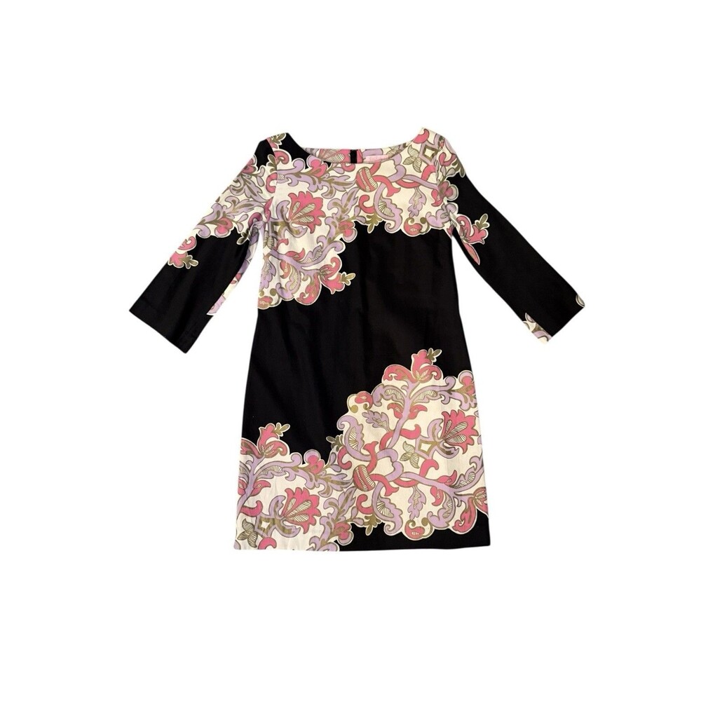 Lilly Pulitzer Shauna Sz 4 Tunic Dress Black Gold Purple Pink Medium‎